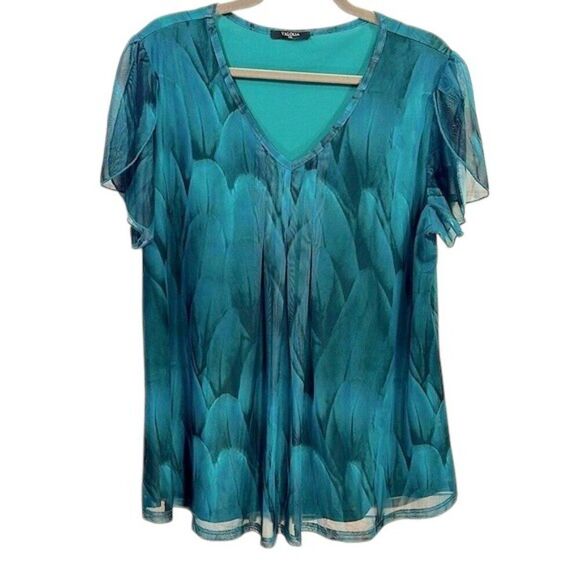 Women's Peacock Tunic Size XXL Beautiful Top NWOT - Picture 2 of 11